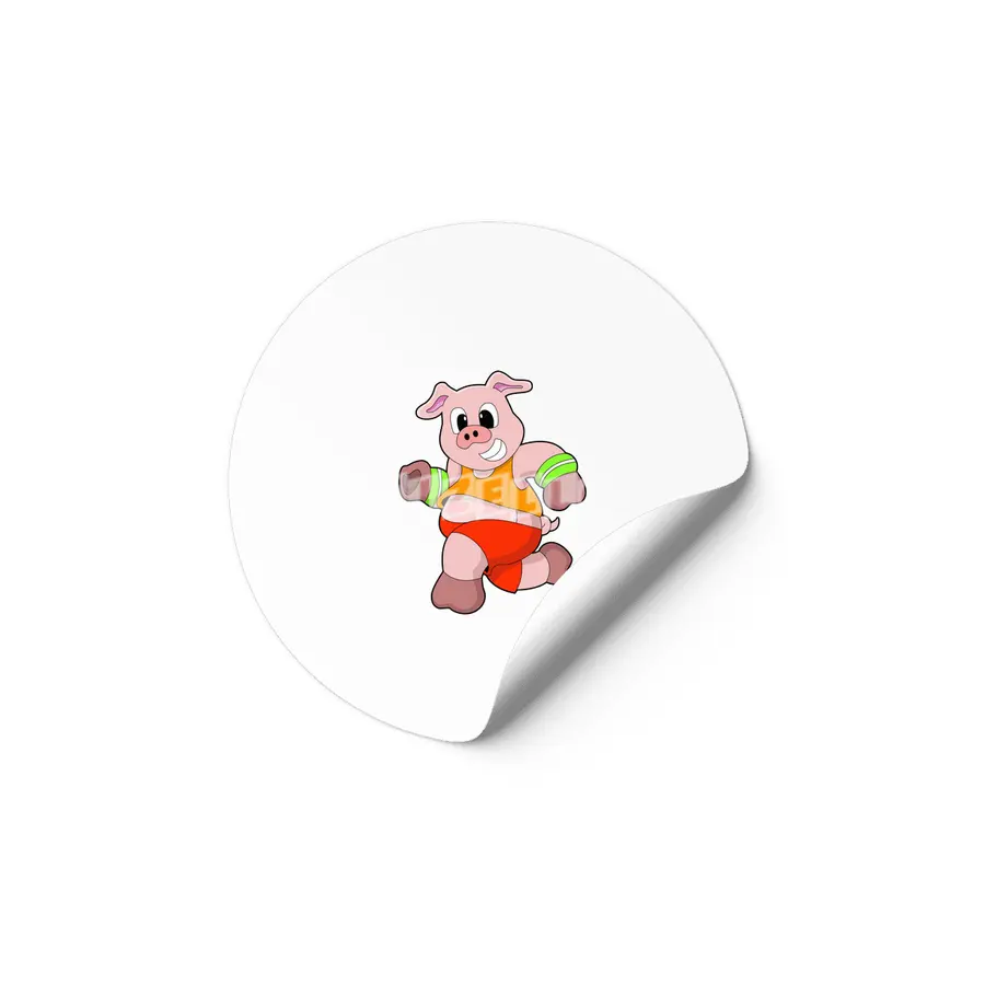 Pig at Running Etiket