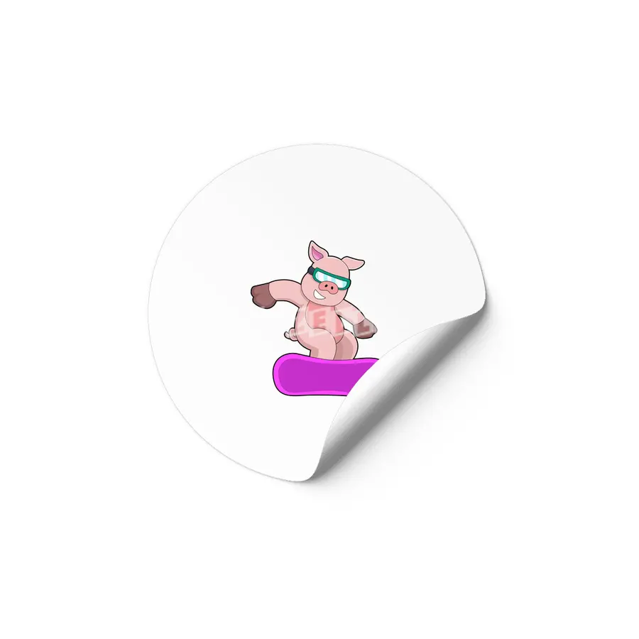 Pig at Snowboard Sports & Ski goggles Etiket