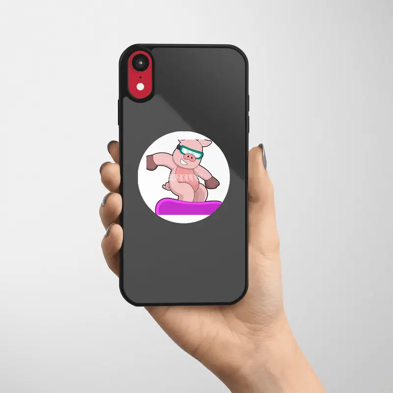 Pig at Snowboard Sports & Ski goggles Etiket