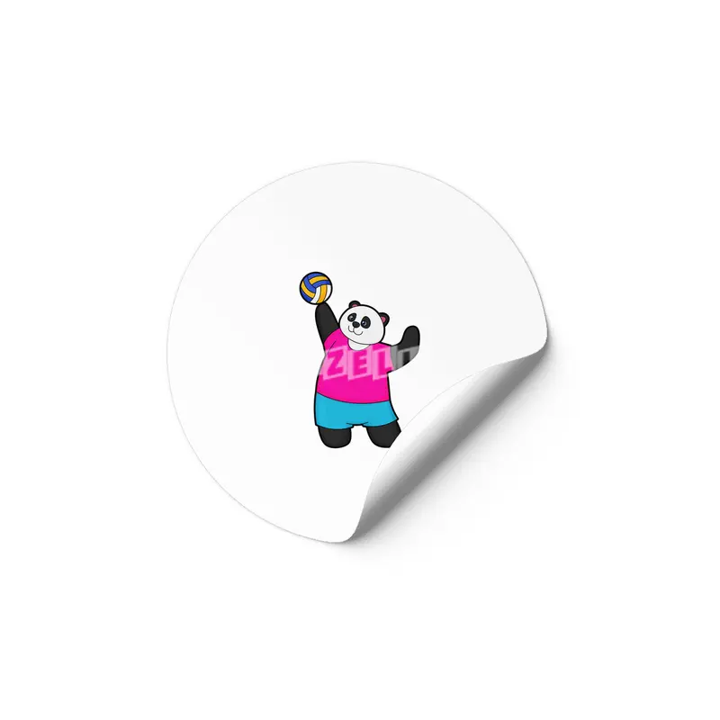 Panda as Volleyball player with Volleyball Etiket