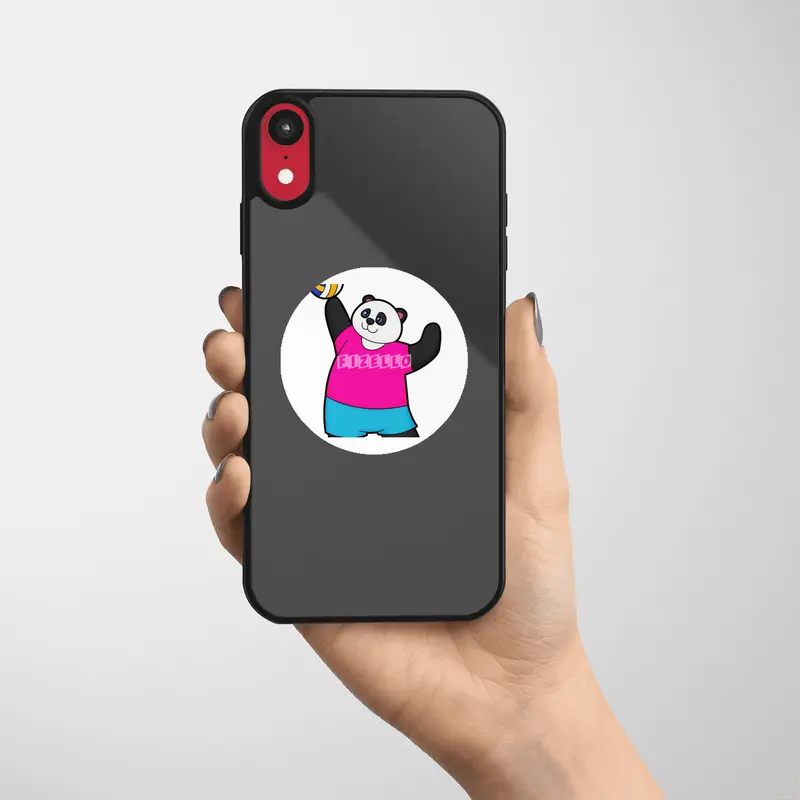 Panda as Volleyball player with Volleyball Etiket