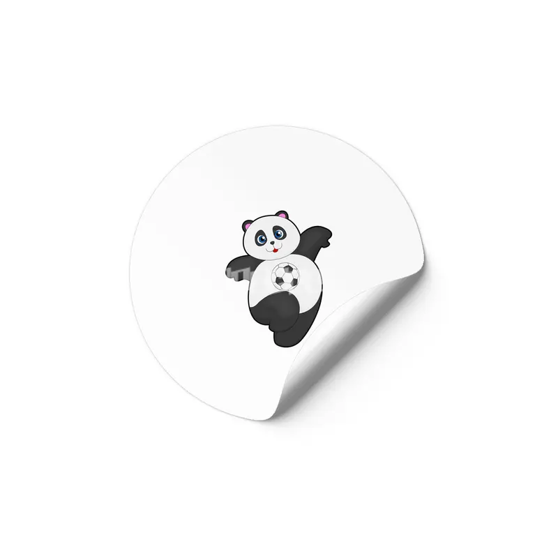 Panda at Soccer Sports Etiket