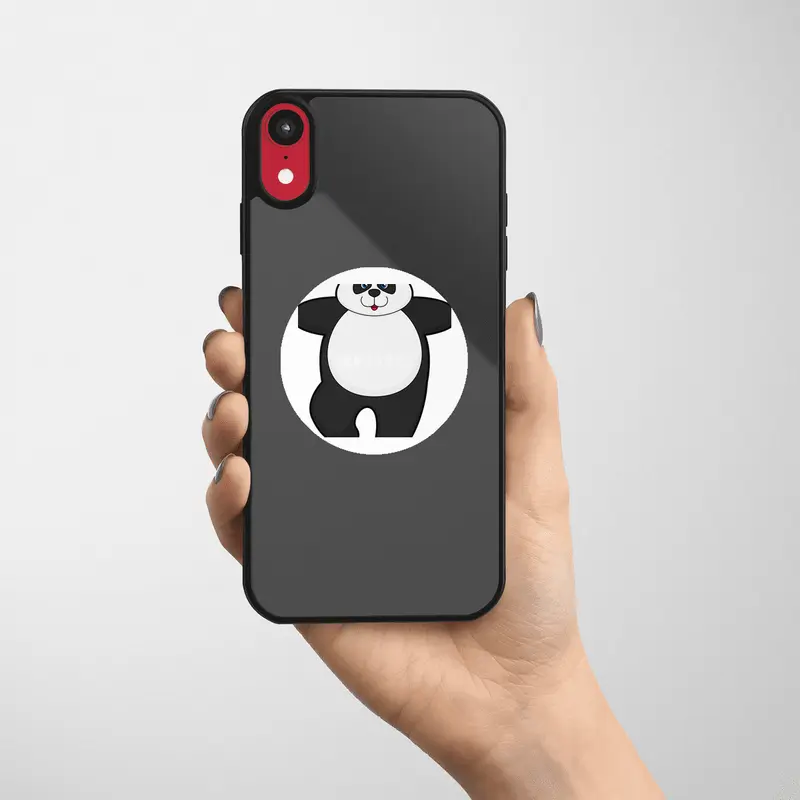 Panda at Yoga Stretching exercise Etiket