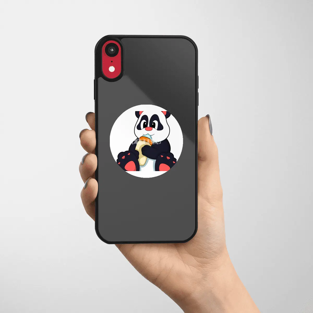 Panda with Baby bottle with Milk Etiket
