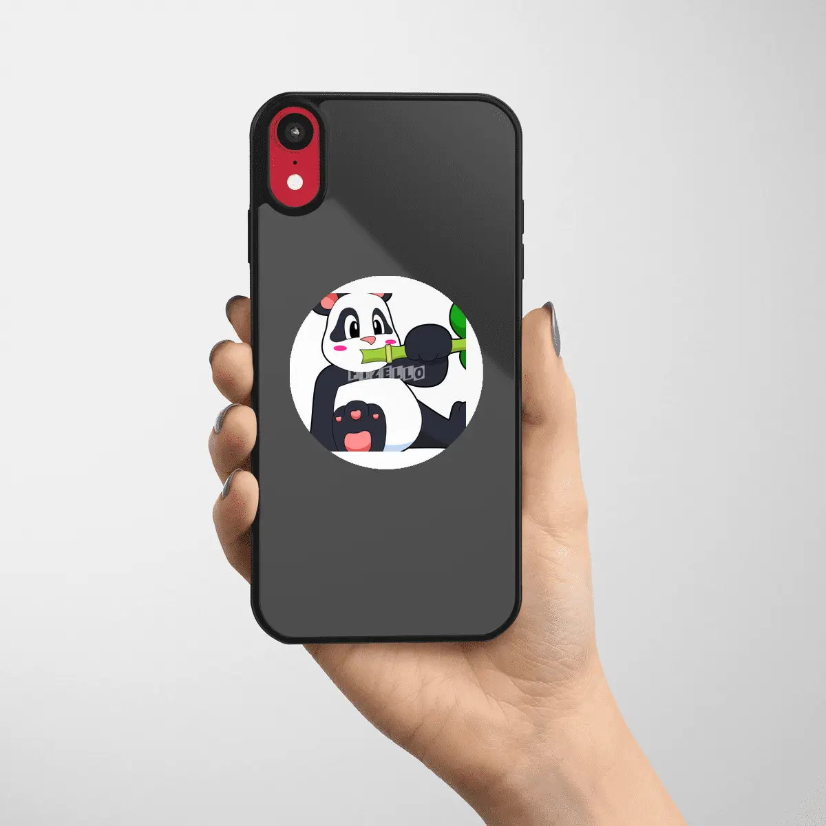 Panda with Bamboo Etiket