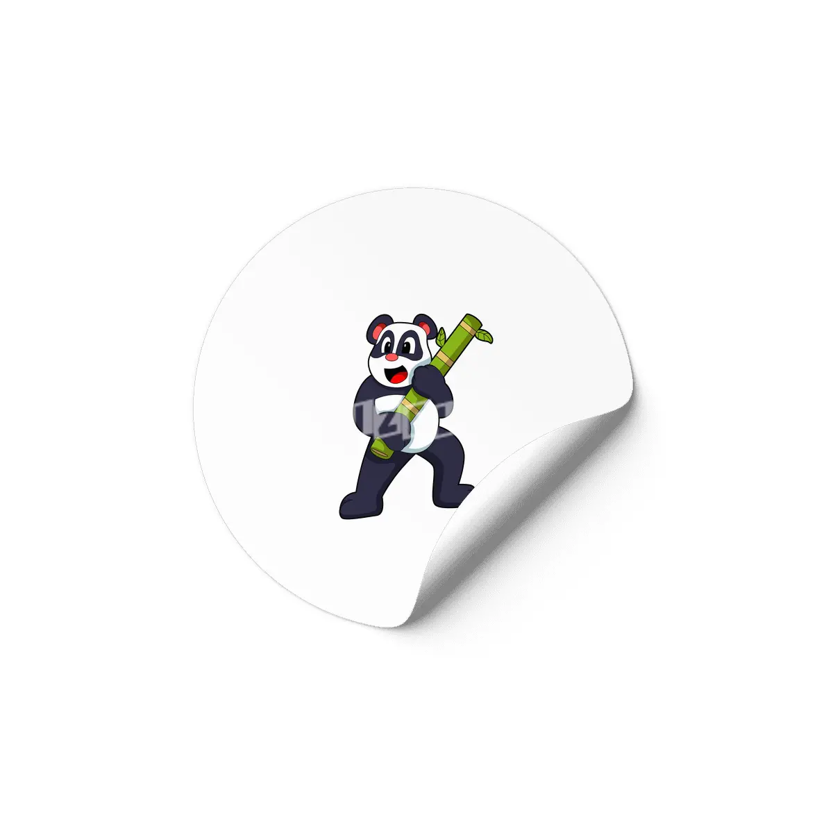 Panda with Bamboo Etiket