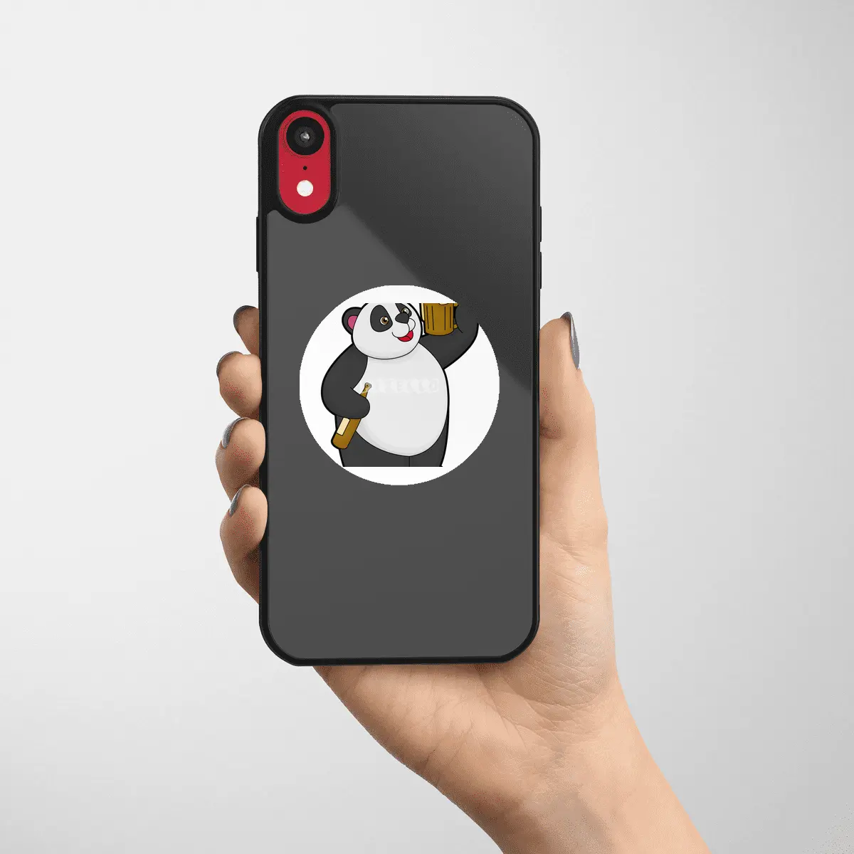 Panda with Beer bottle & Beer mug Etiket