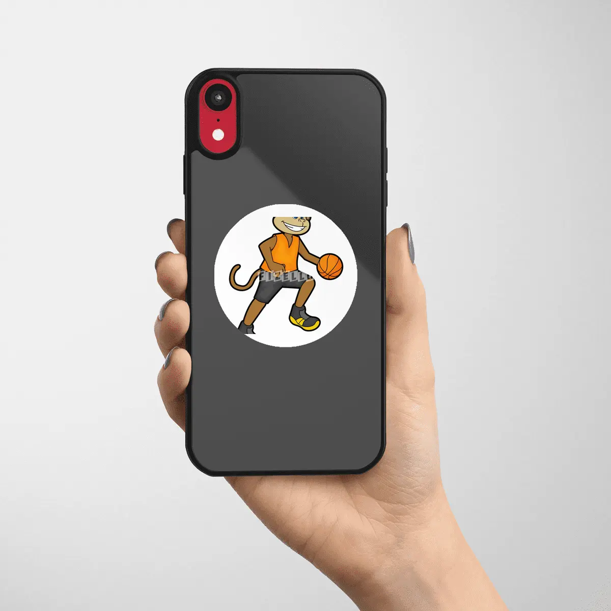 Monkey at Basketball Sports Etiket