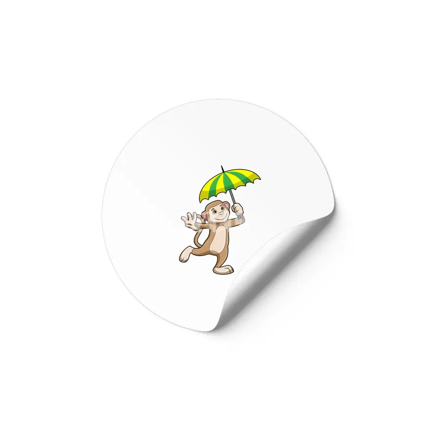 Monkey Rain Umbrella Etiket