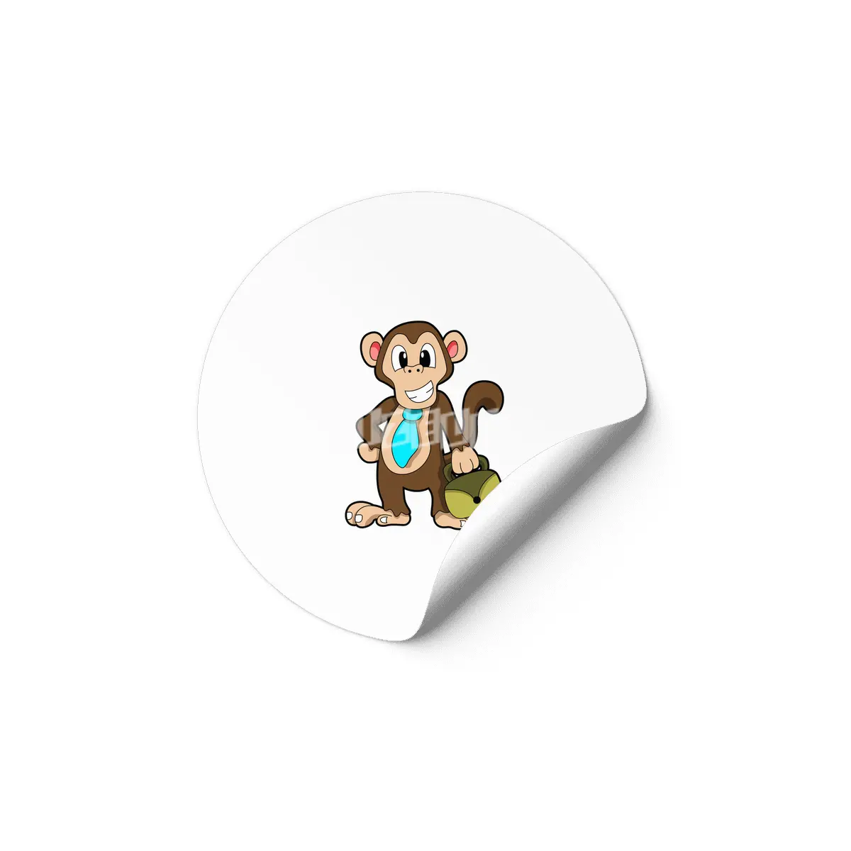 Monkey with Bag Etiket
