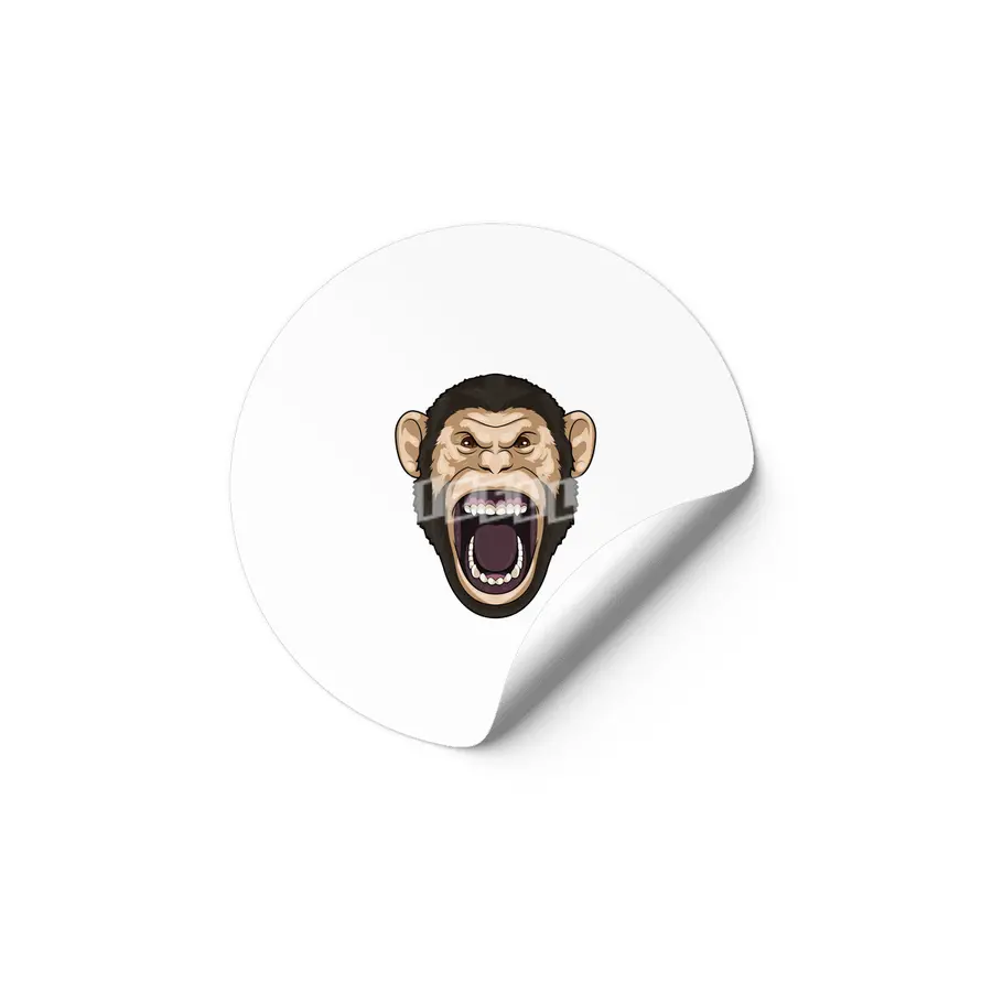 Monkey with black Hairs Etiket