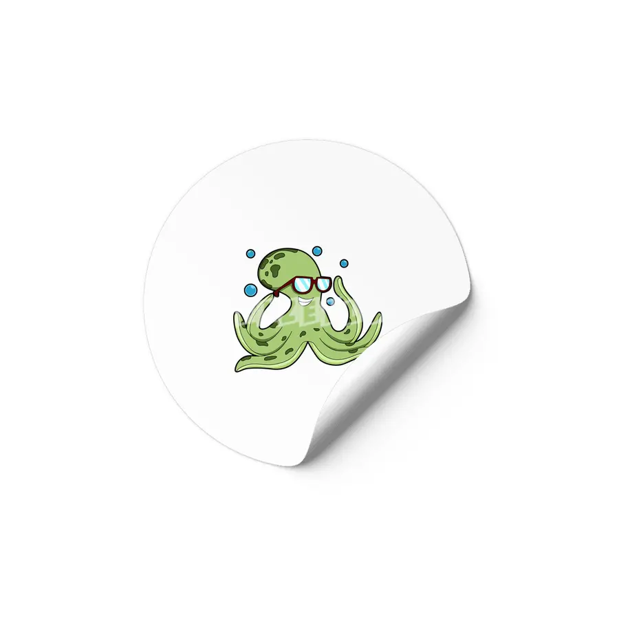 Octopus with Glasses Etiket