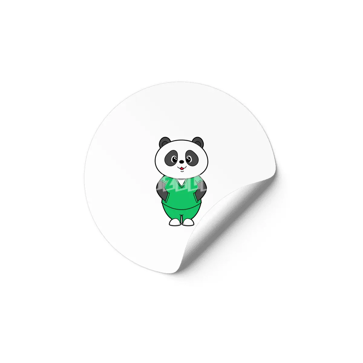 Panda as Nurse with Smock Etiket