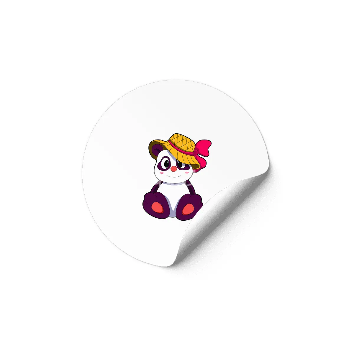 Panda with Hat Etiket