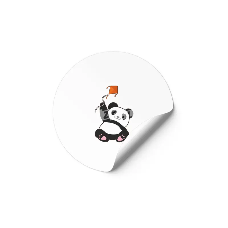 Panda with Kite Etiket