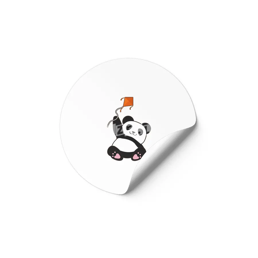 Panda with Kite Etiket