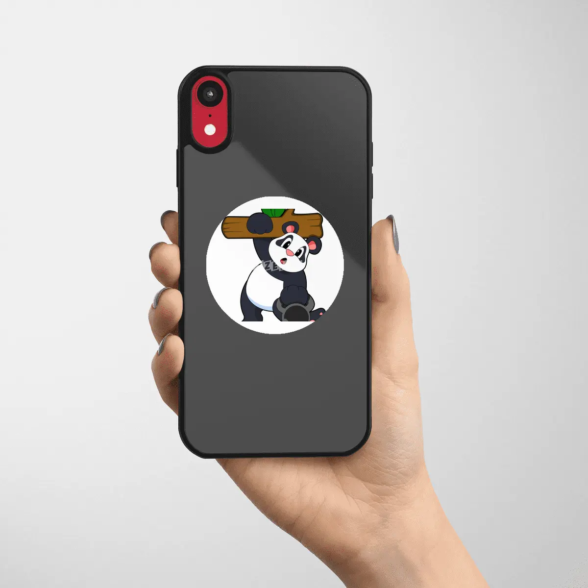 Panda with Wood at Strength training Etiket