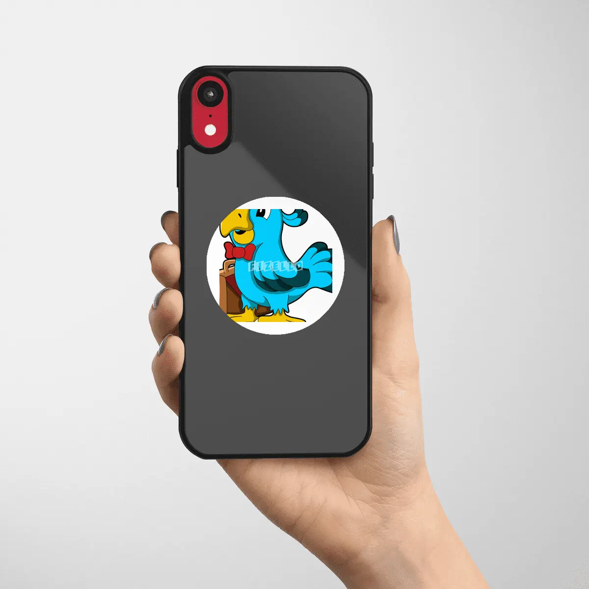 Parrot as Businessman with Bag Etiket