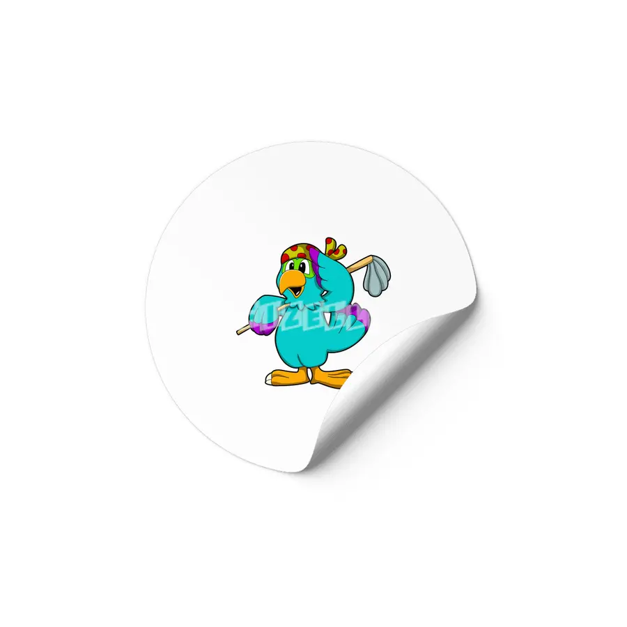 Parrot as Cleaner with Mop Etiket