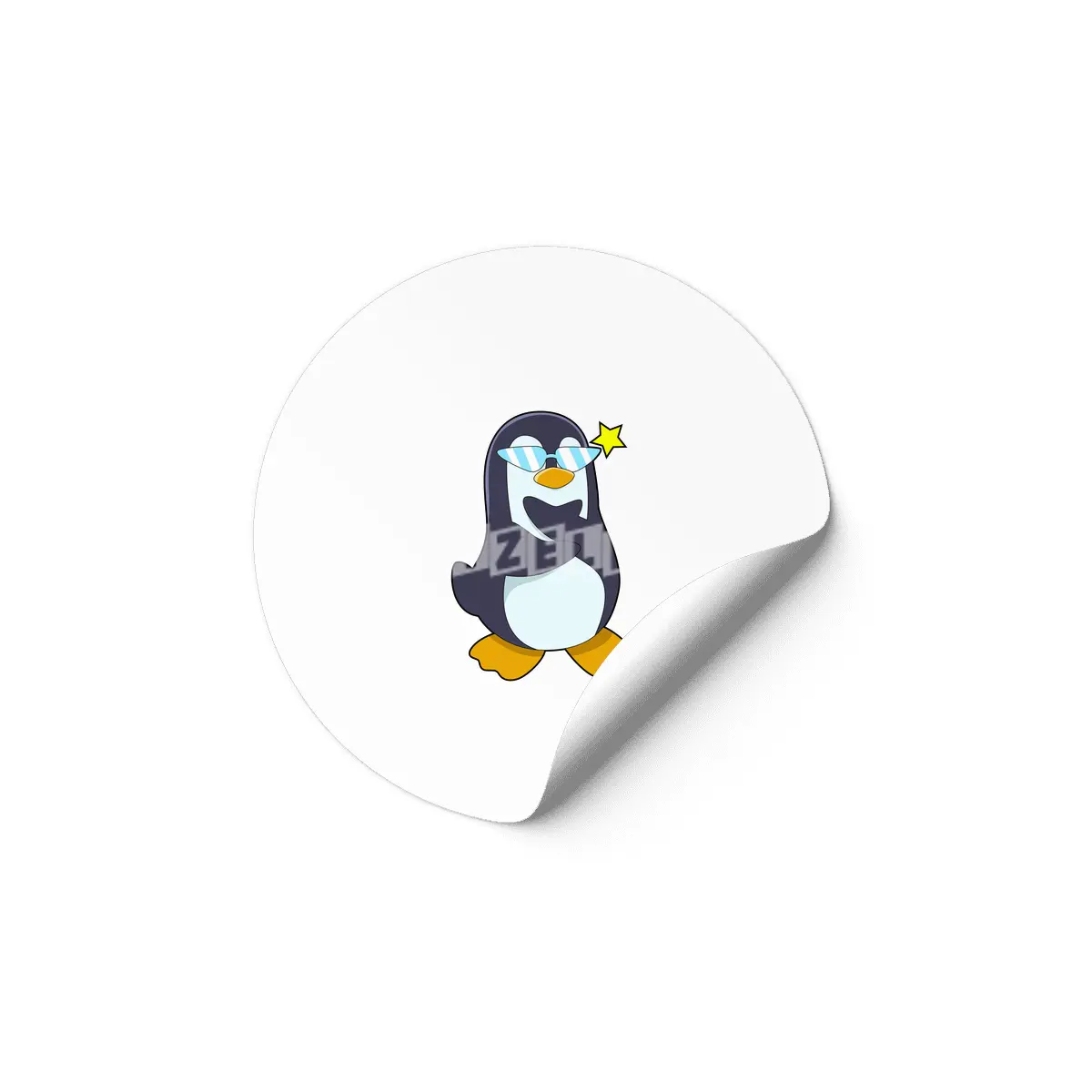 Penguin with Sunglasses Etiket