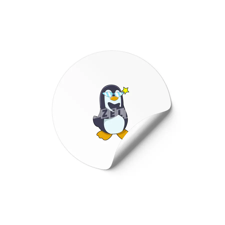 Penguin with Sunglasses Etiket