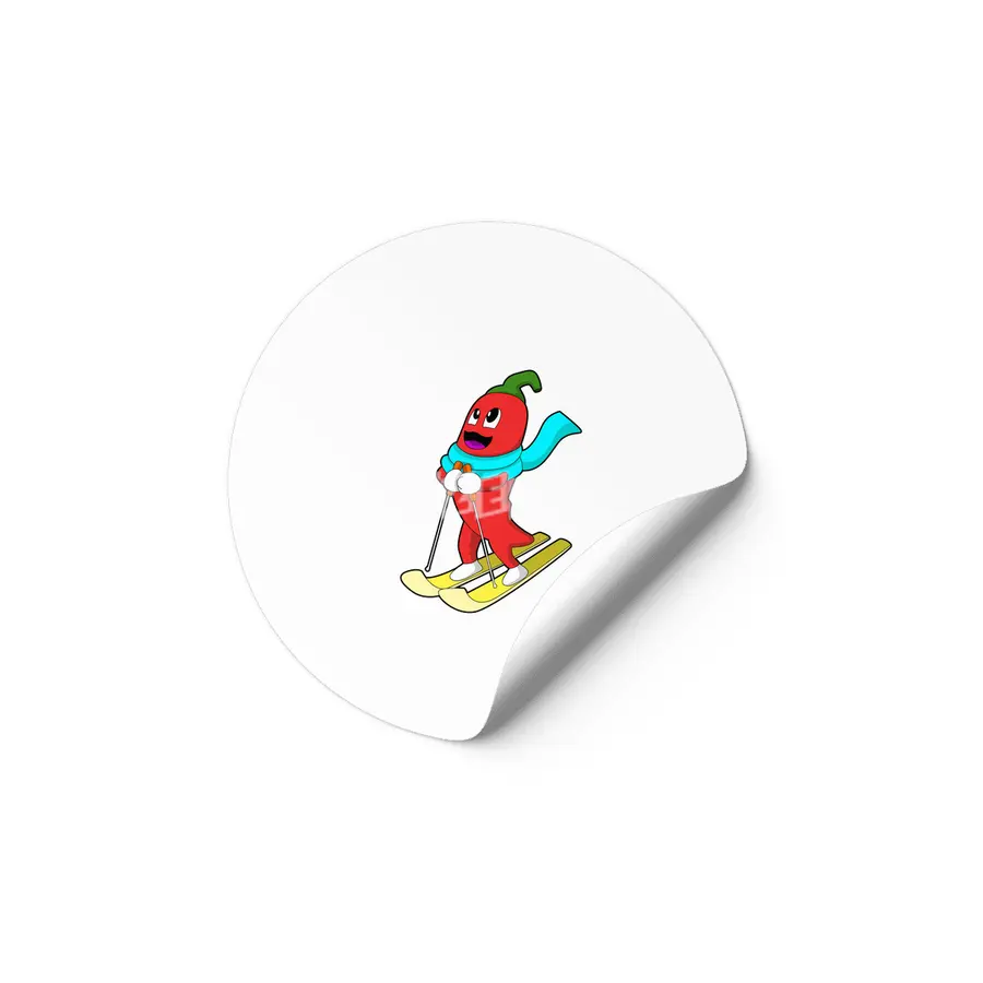 Pepper as Skier with Ski Etiket