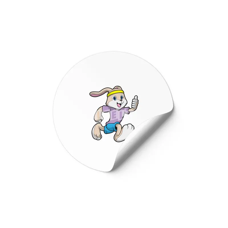 Rabbit at Jogging with Headband Etiket