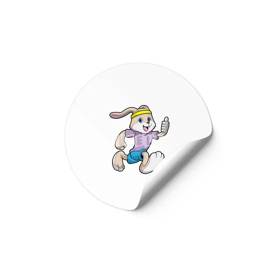 Rabbit at Jogging with Headband Etiket