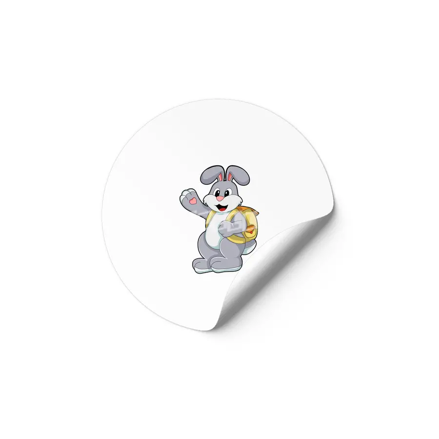 Rabbit with Backpack Etiket