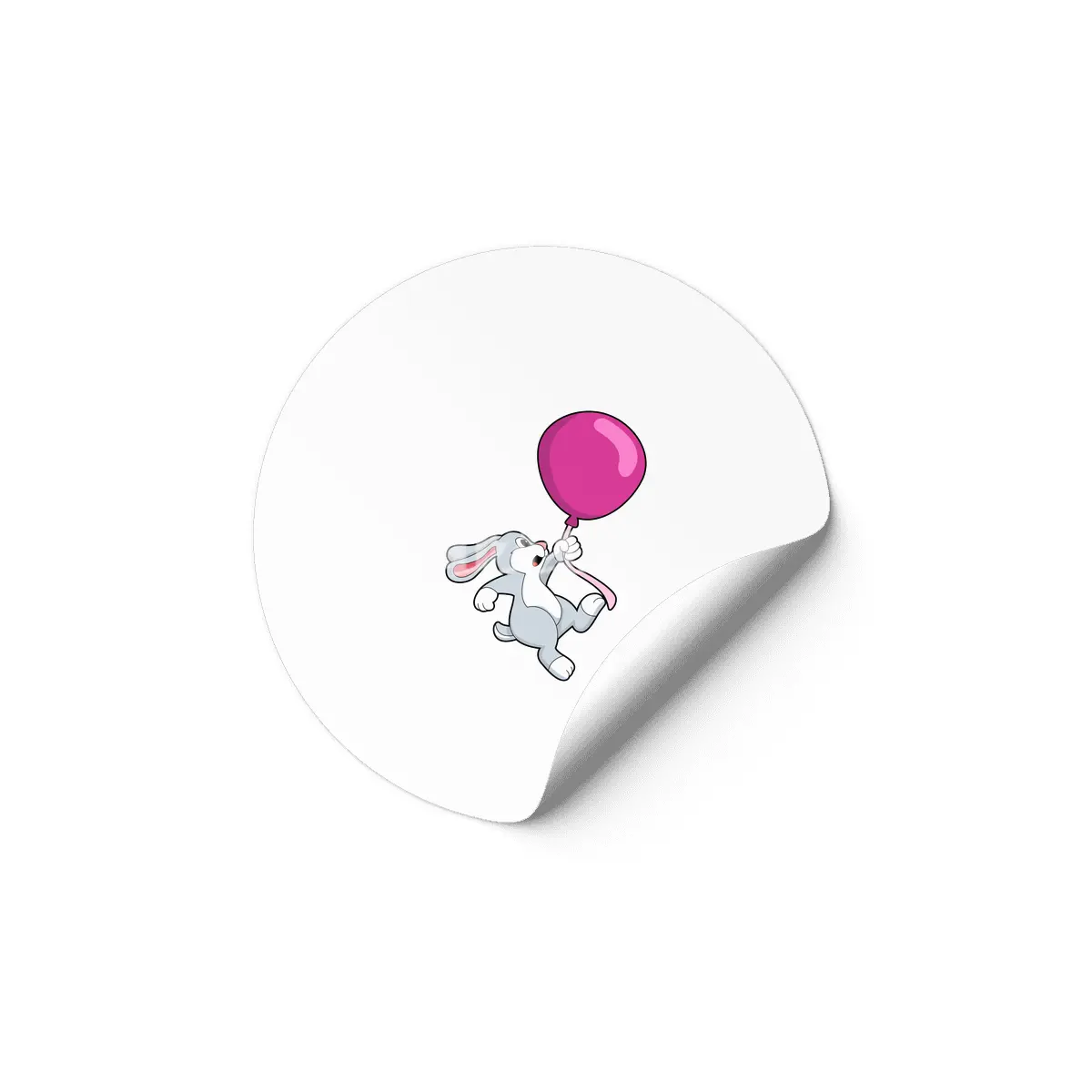 Rabbit with Balloon Etiket