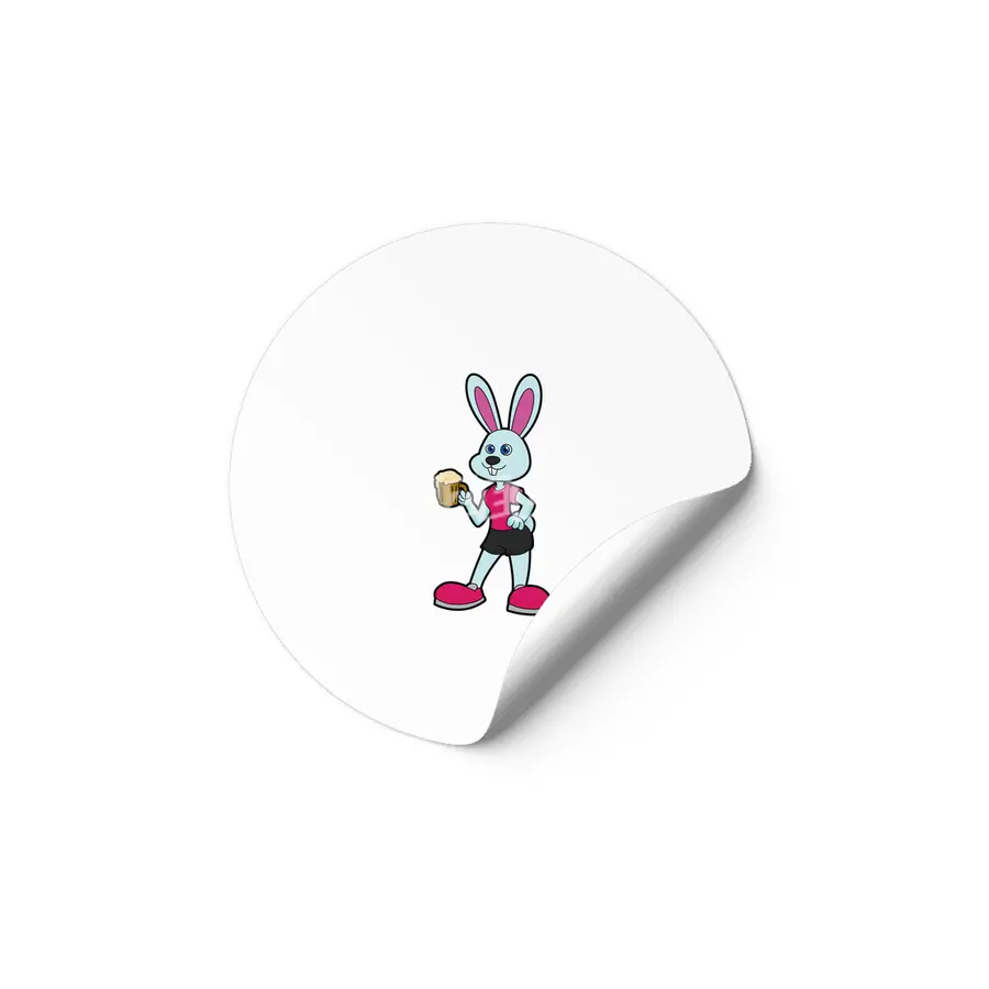 Rabbit with Beer mug Etiket