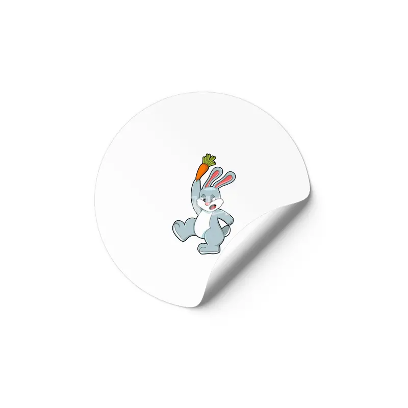 Rabbit with Carrot Etiket