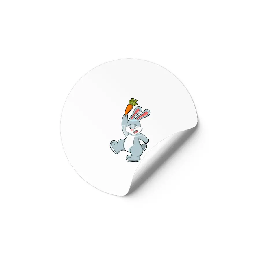 Rabbit with Carrot Etiket