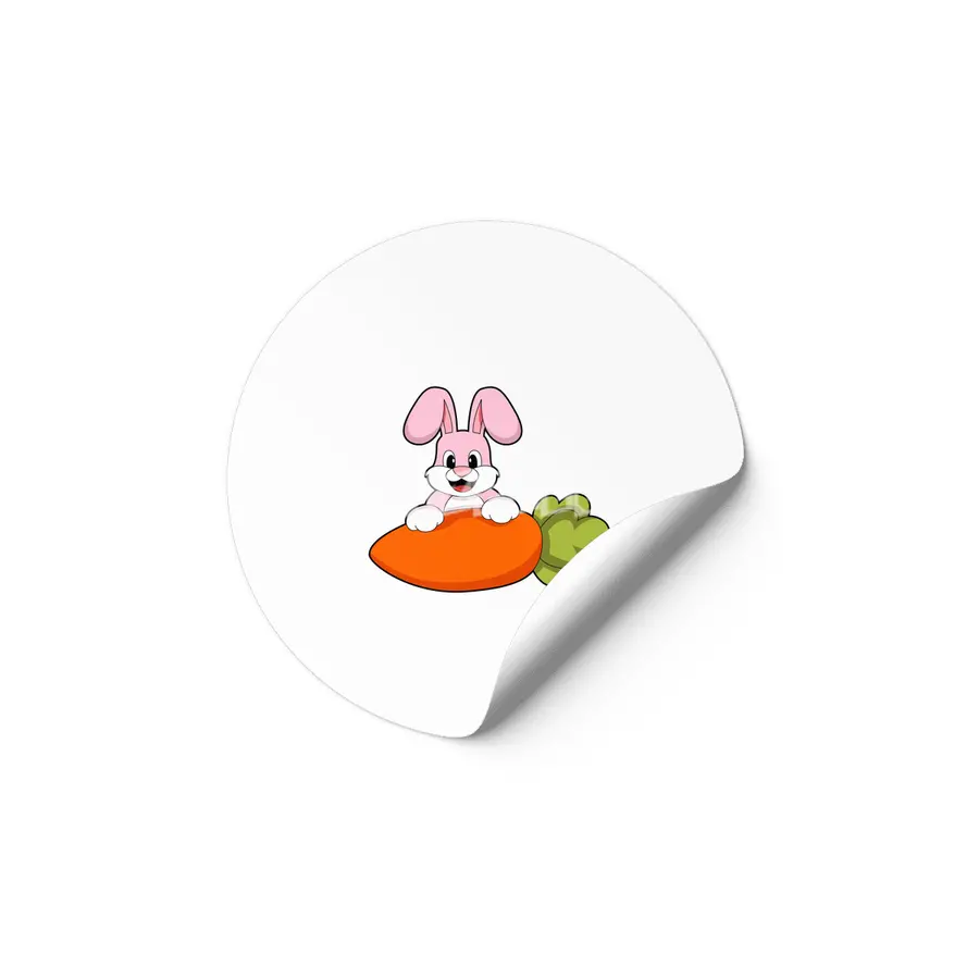 Rabbit with Carrot Etiket