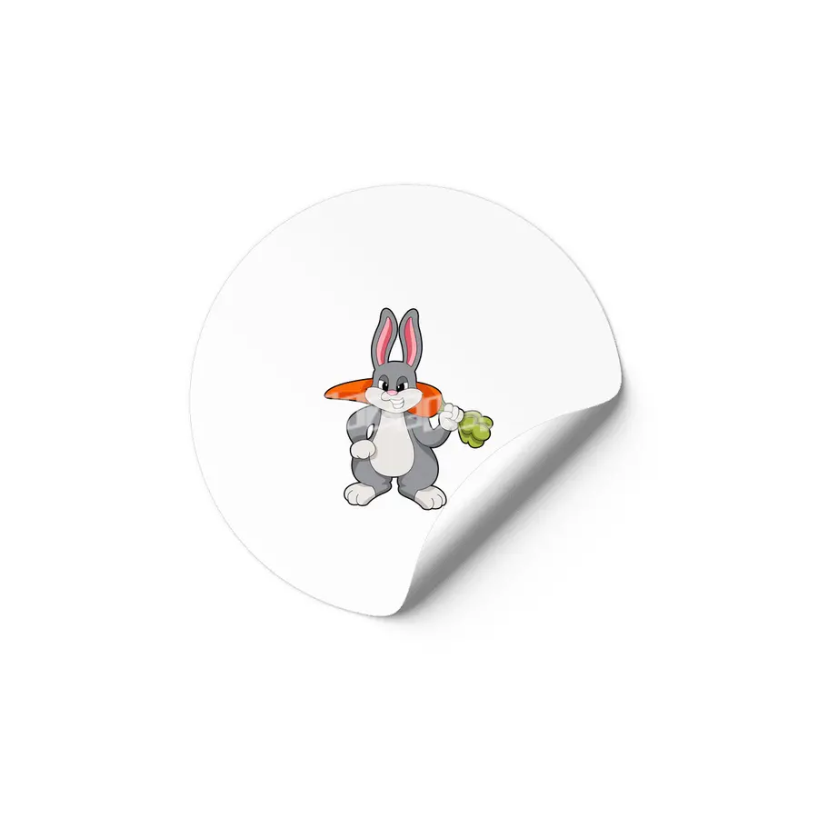 Rabbit with Carrot Etiket