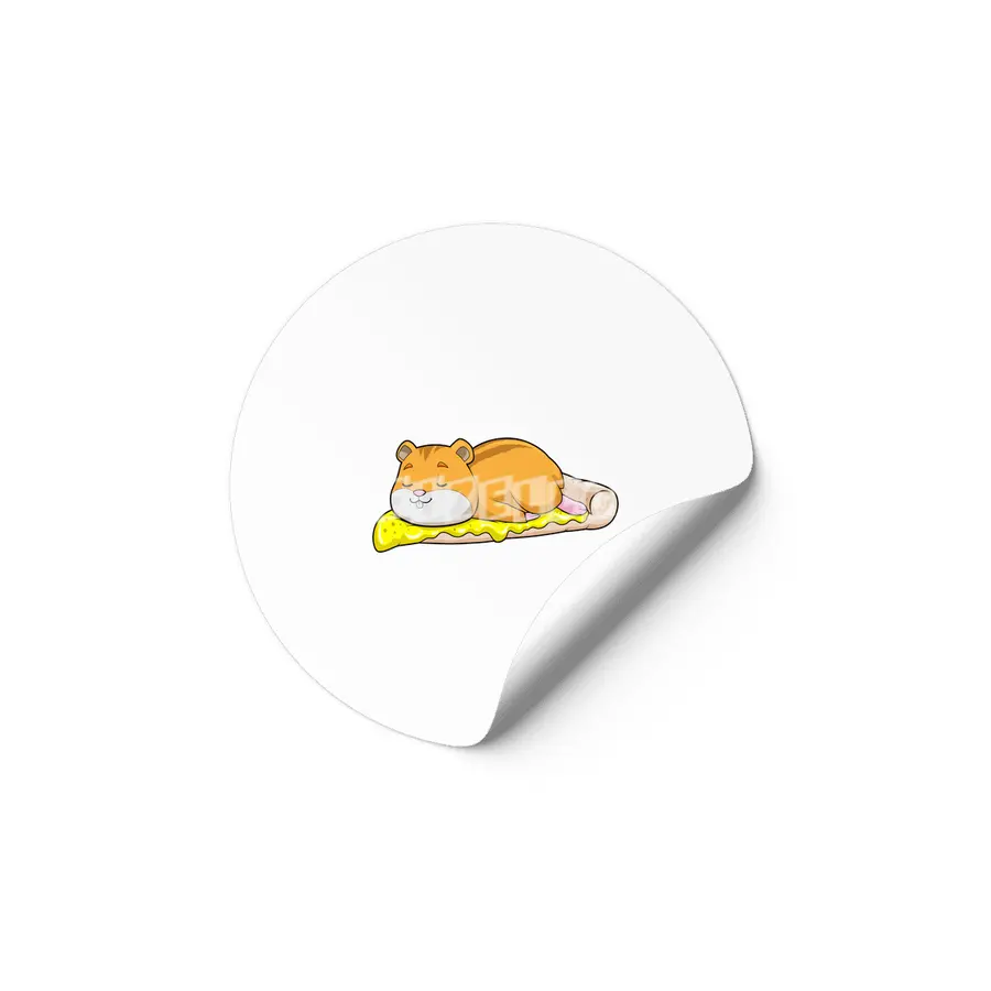 Hamster & Pizza with Cheese Etiket