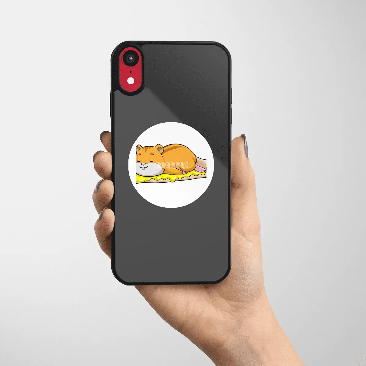 Hamster & Pizza with Cheese Etiket