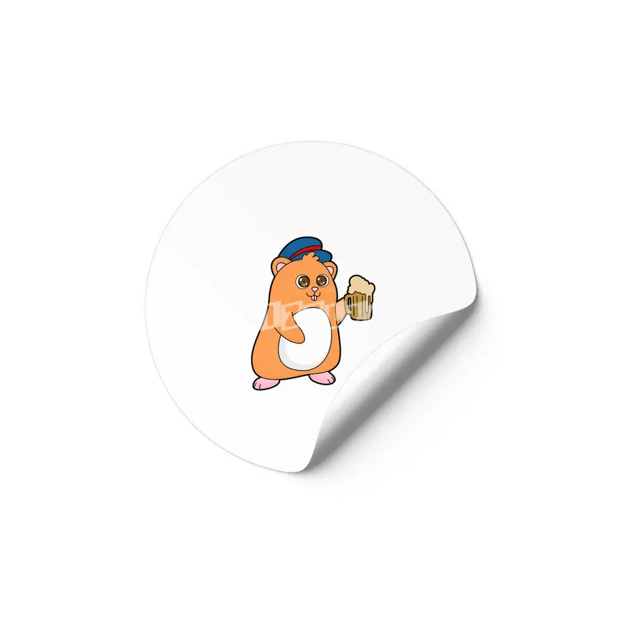 Hamster with Beer Etiket