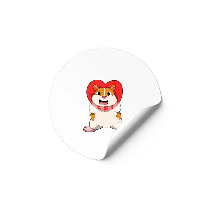 Hamster with Heart Etiket