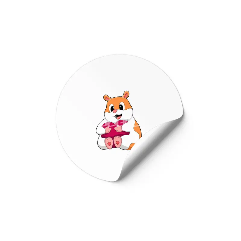 Hamster with Heart Etiket