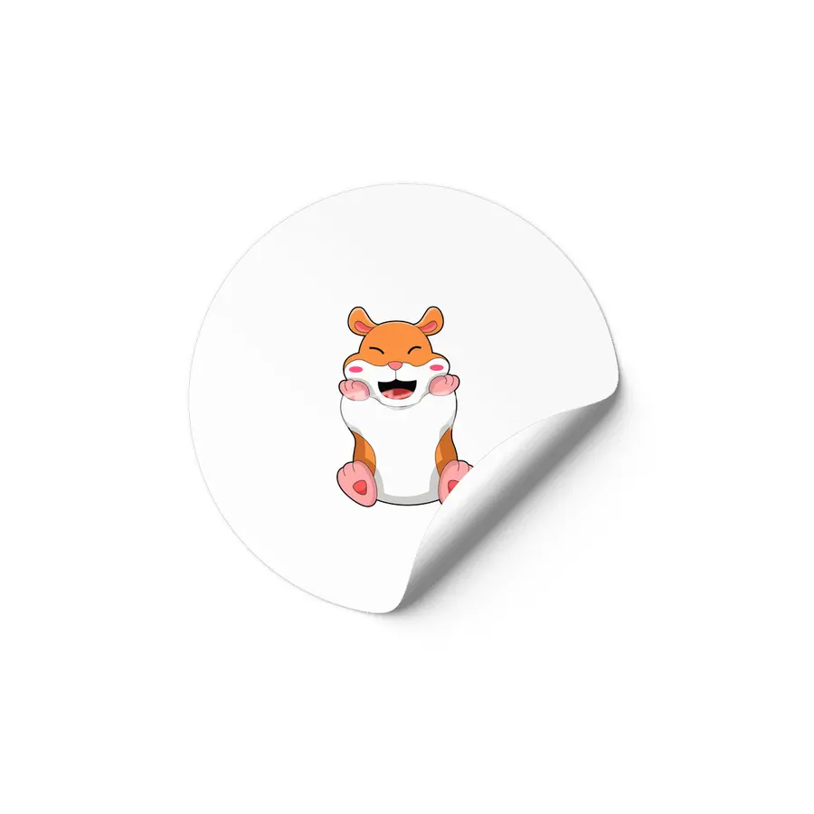 Hamster with red Cheeks Etiket