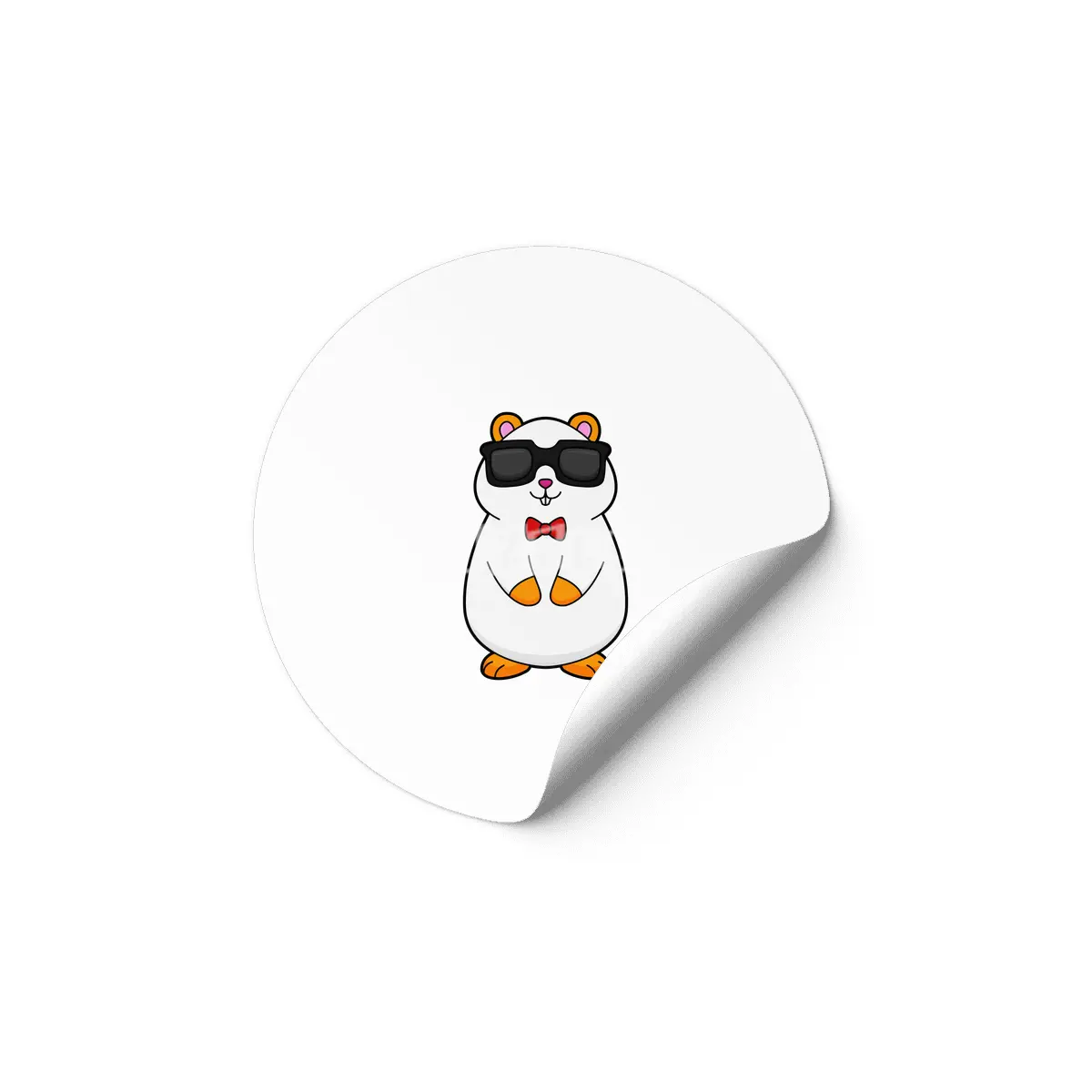 Hamster with Sunglasses & Bow tie Etiket