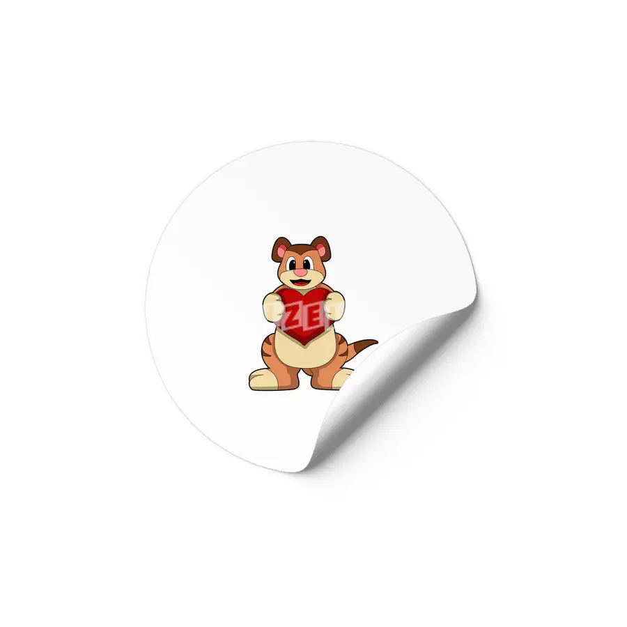 Meerkat with Heart Etiket