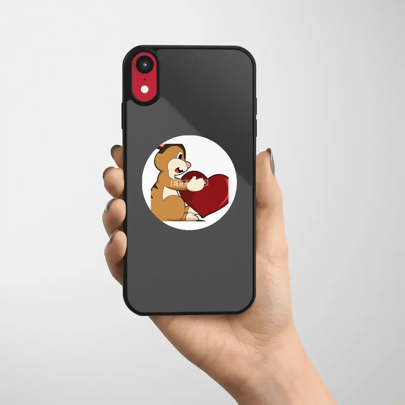 Meerkat with Heart Etiket