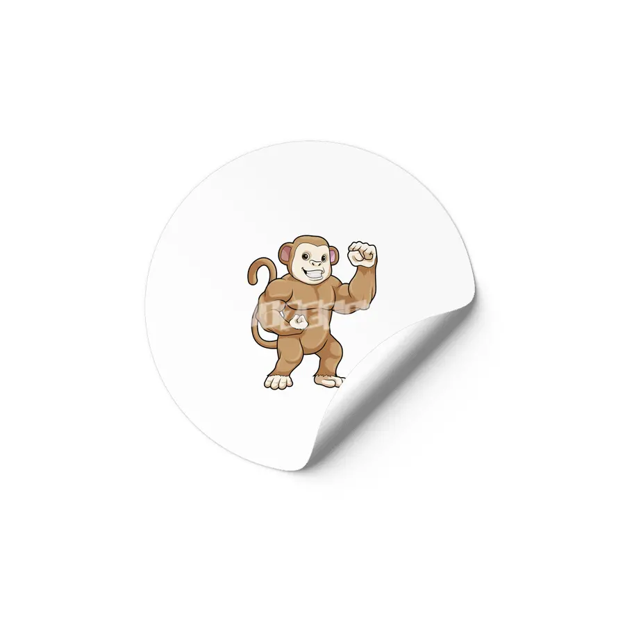 Monkey as Bodybuilder at Bodybuilding Etiket