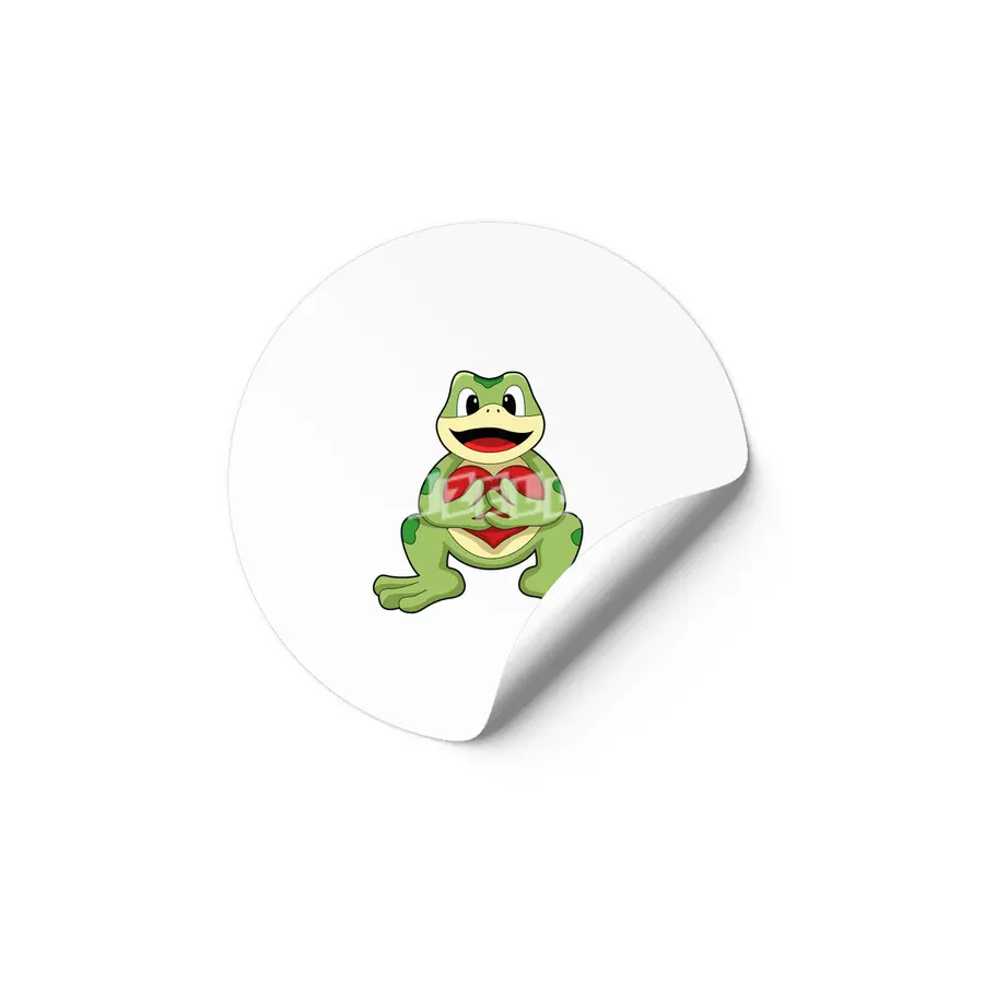 Frog with Heart Etiket