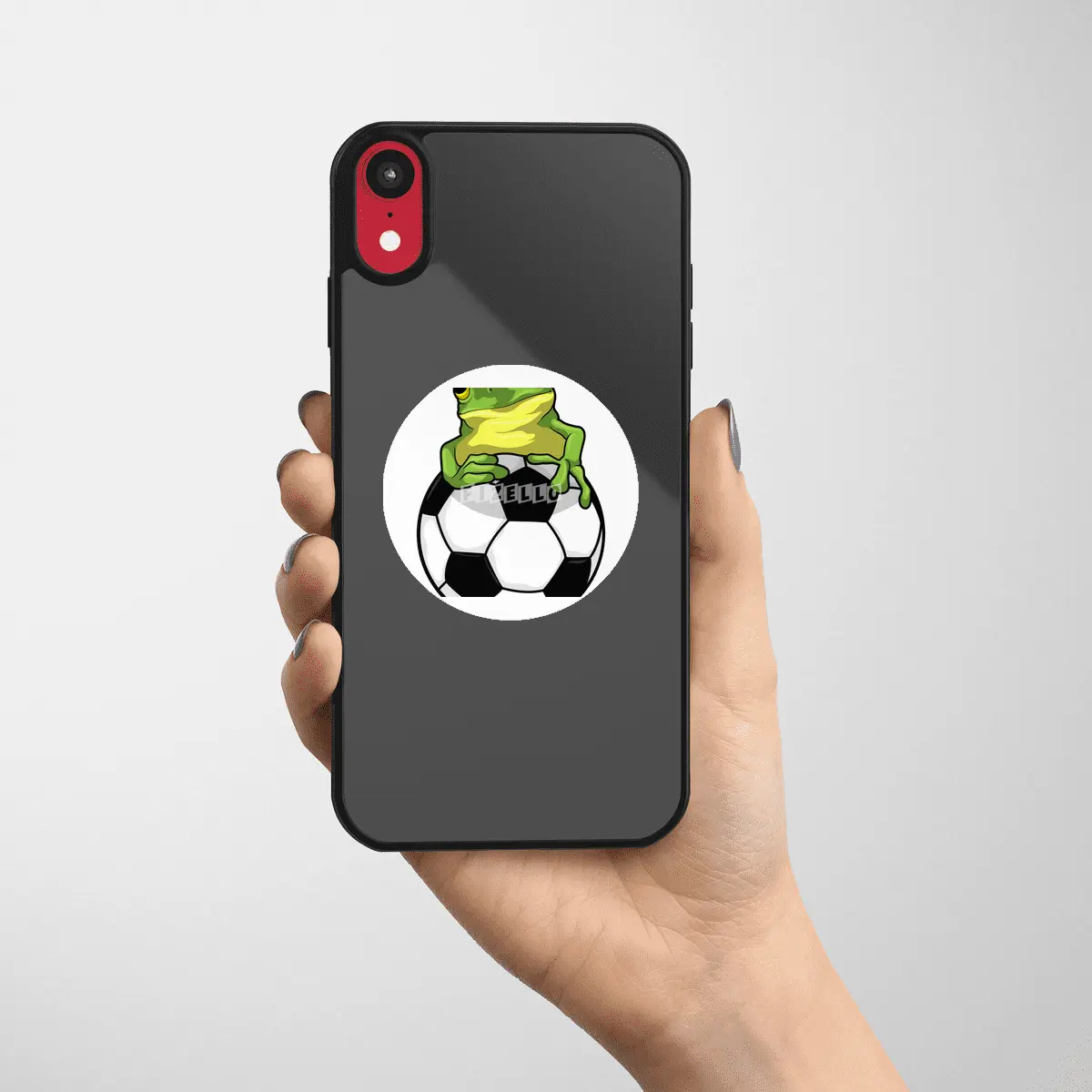 Frog with Soccer ball Etiket