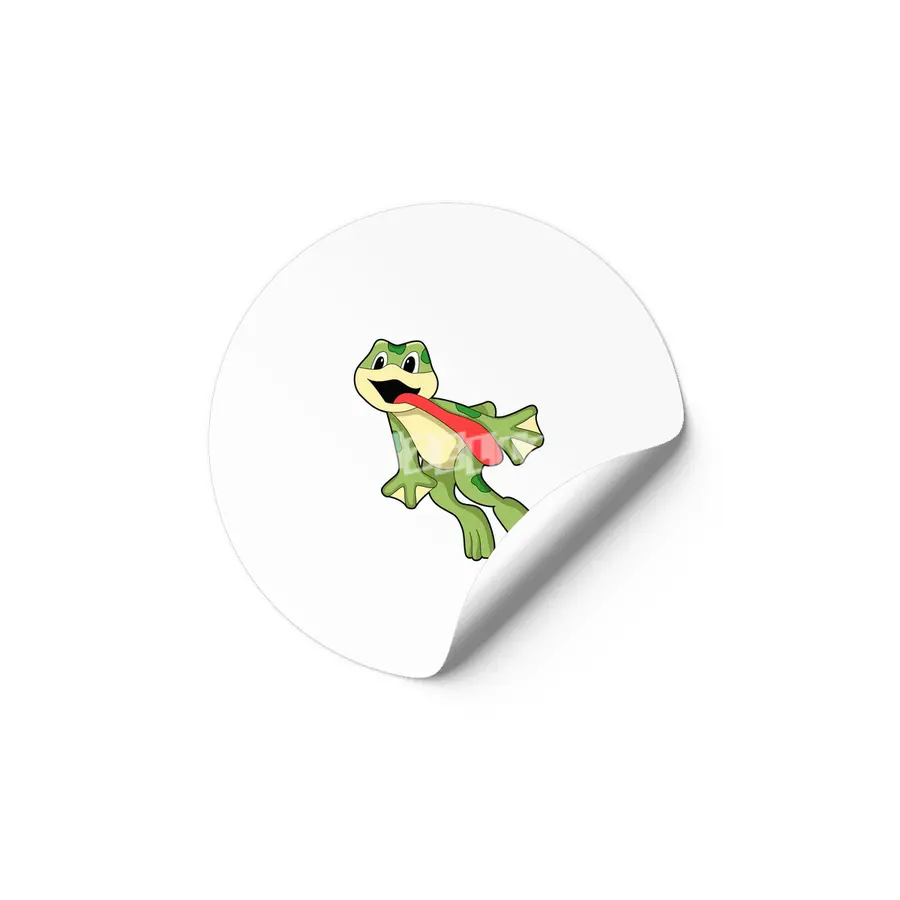 Frog with Tongue out Etiket