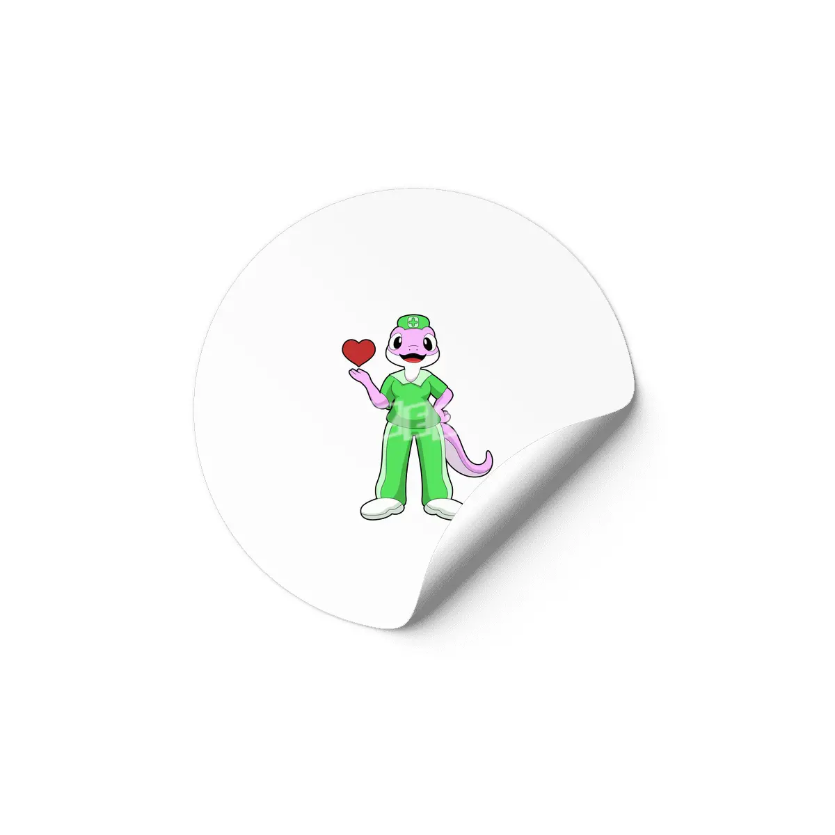 Geko as Nurse with Heart Etiket
