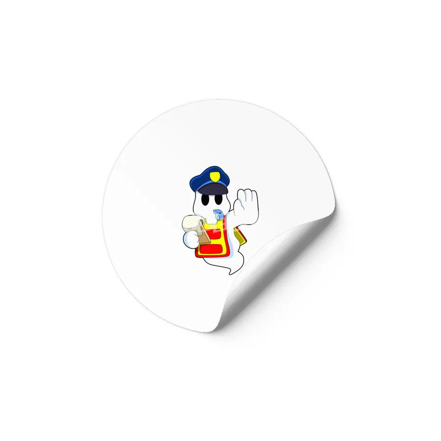 Ghost as Police officer with Whistle Etiket